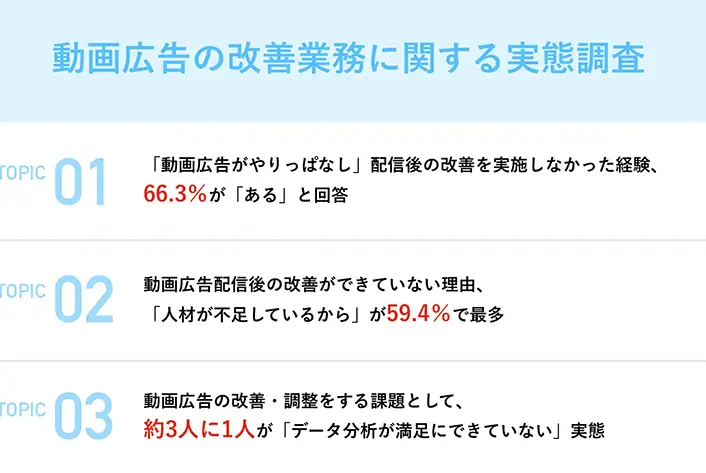 動画広告の改善業務に関する実態調査